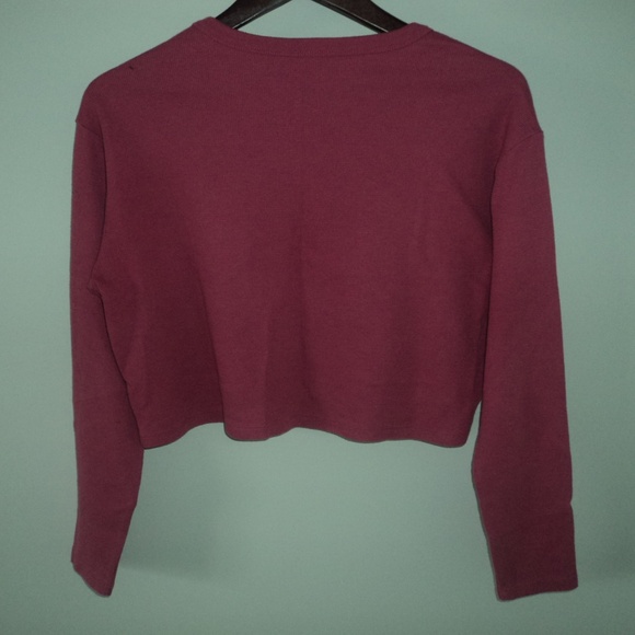 Sunday Best Waffle Cropped Long-Sleeve - Picture 2 of 3